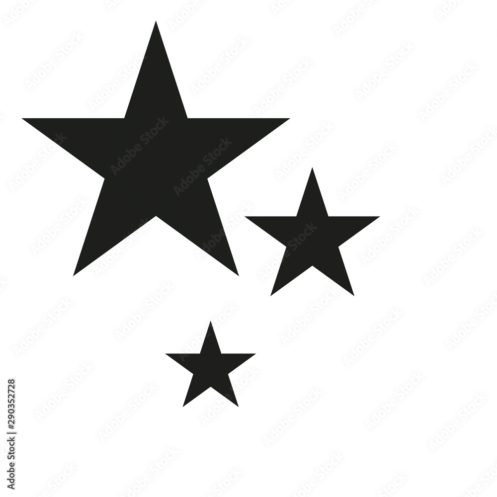 icon star black and linear, vector illustration icon star black and linear, vector illustration