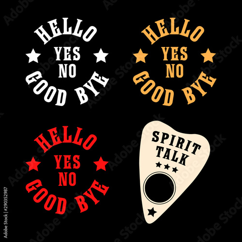 Ouija board vector. spiritual board illustration. Happy Halloween