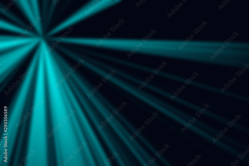 Blue ray beams - illustration.