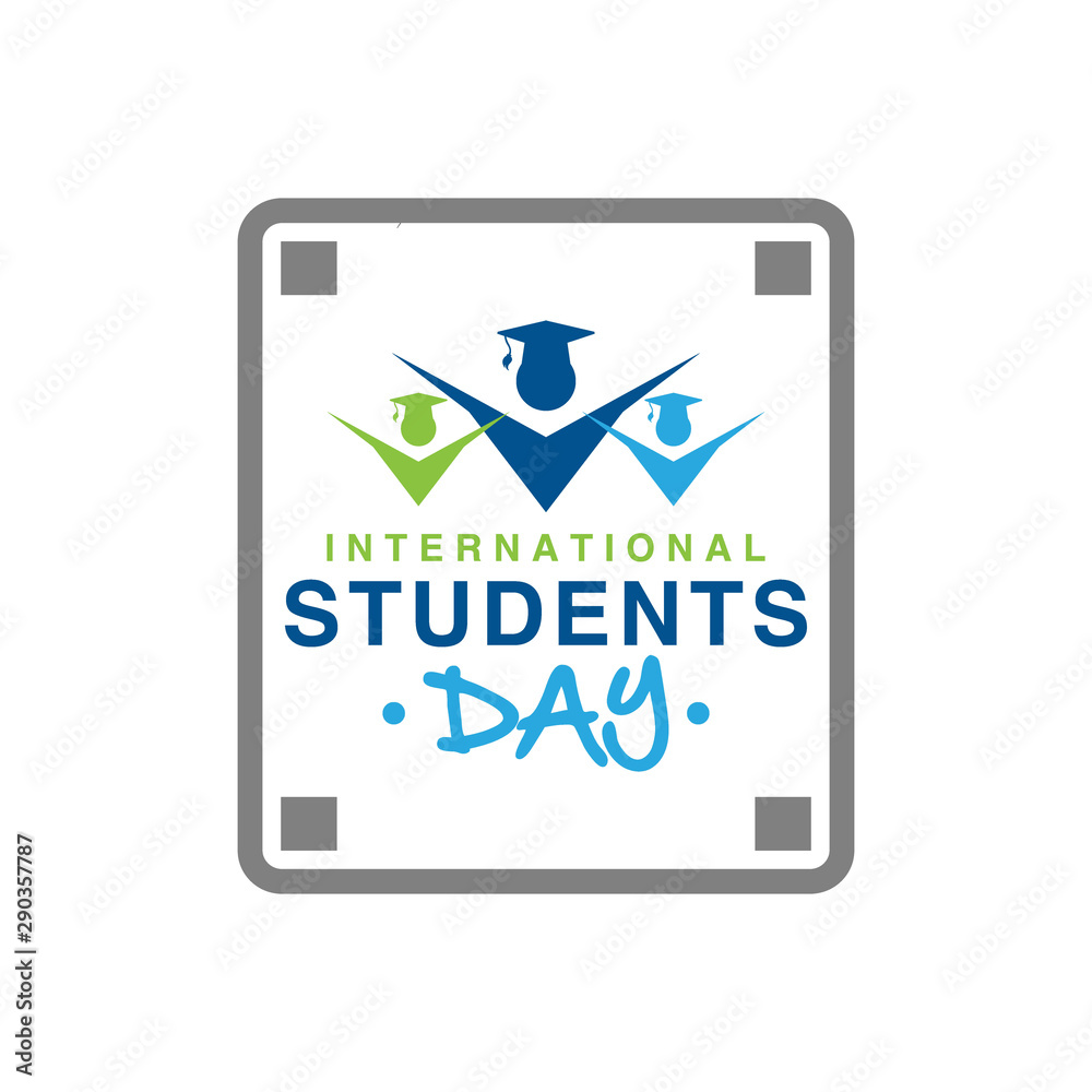 International Students Day Flat illustration isolated on white Background