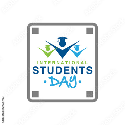 International Students Day Flat illustration isolated on white Background