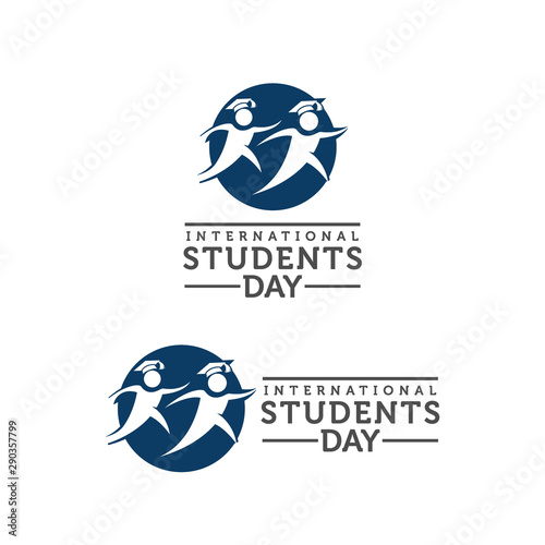International Students Day Flat illustration isolated on white Background