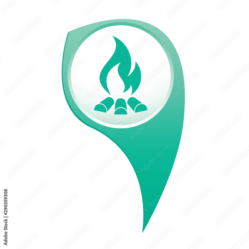 Obraz premium Campfire silhouette icon