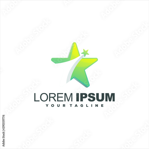 awesome gradient star logo design
