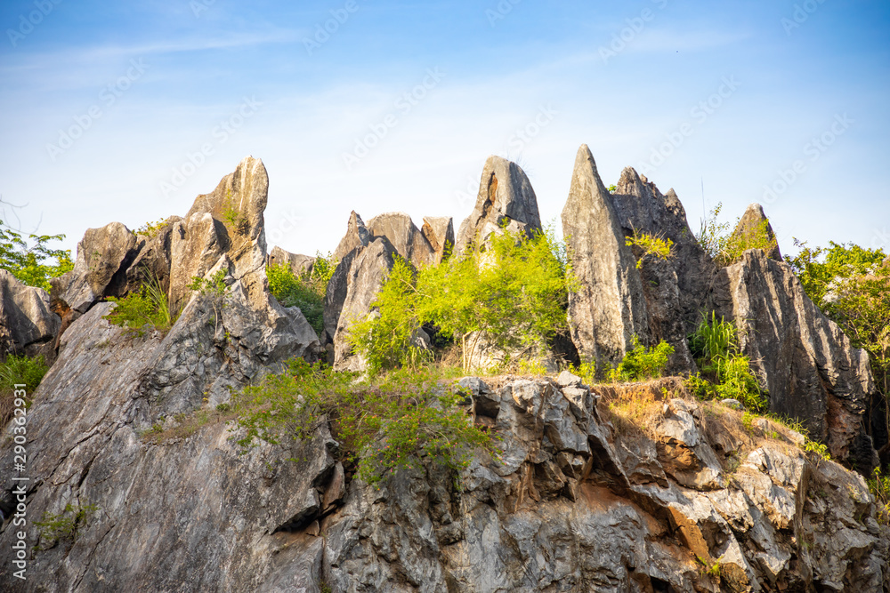Lake and roks in Danzhou Stone Flower Caves, Geopark next to Haikou, Hainan, China Lake and roks in Danzhou Stone Flower Caves, Geopark next to Haikou, Hainan, China
