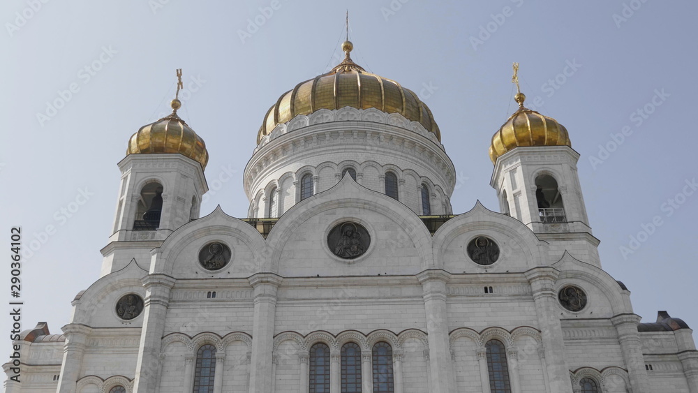 MOSCOW, RUSSIA , May 27, 2019: Orthodox Church of Christ the Savior. Moscow. In spring day