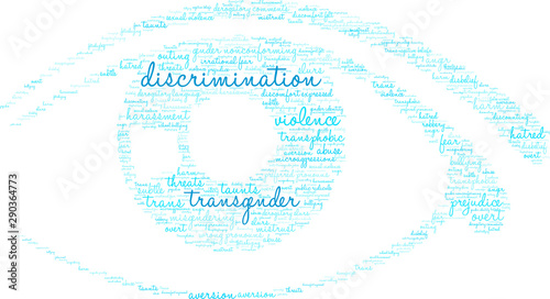Discrimination Word Cloud on a white background. 
