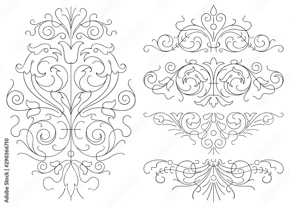 Graphic ornaments - vector set