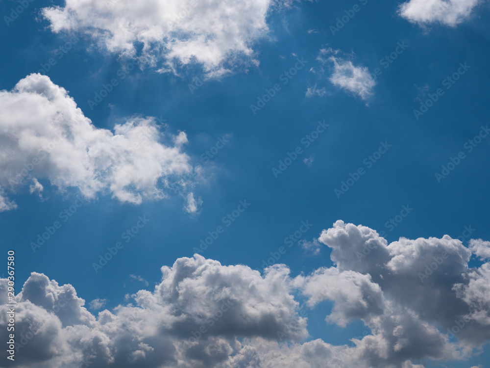 Obraz premium Beautiful various forms clouds in the high sky