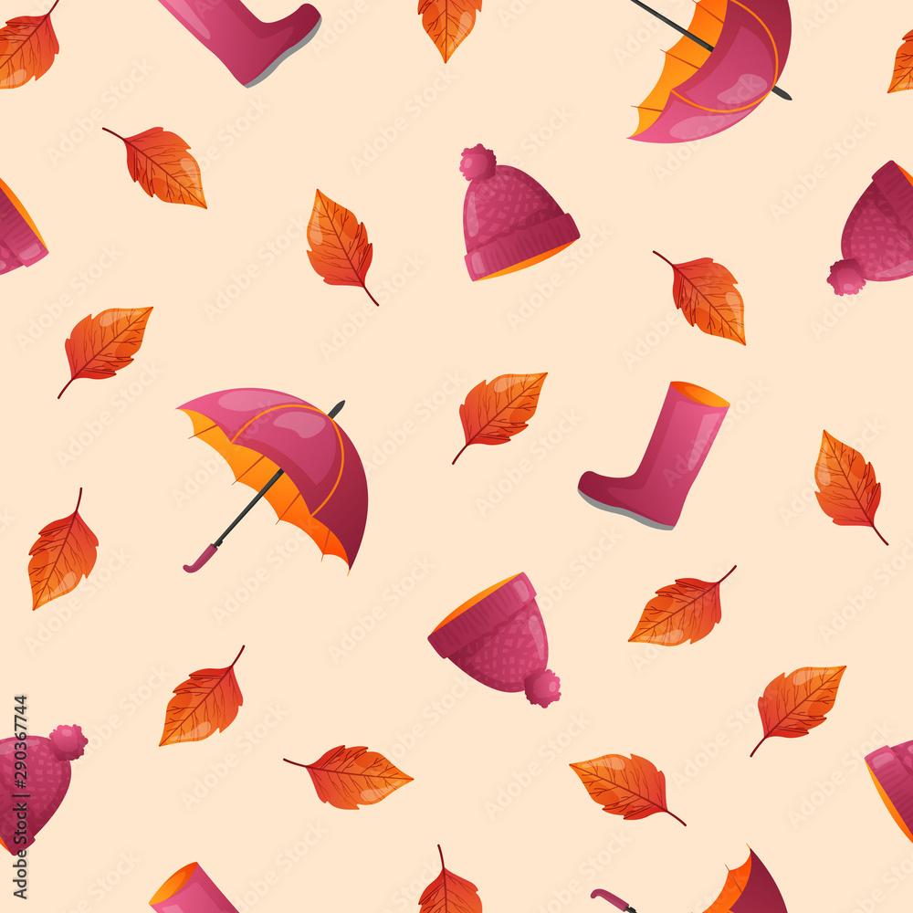 Autumn and rainy mood pattern