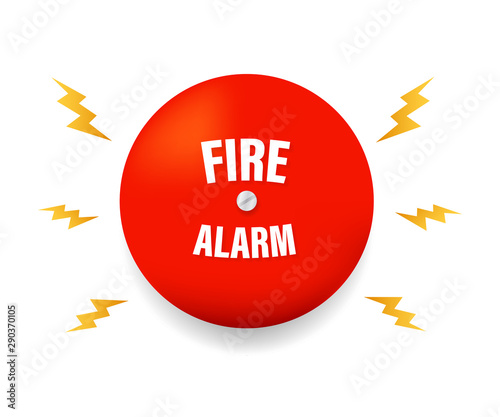 Fire alarm system. Fire equipment. Vector illustration