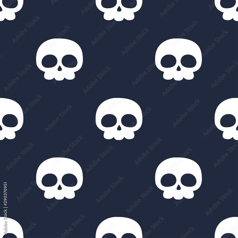 Skulls seamless pattern