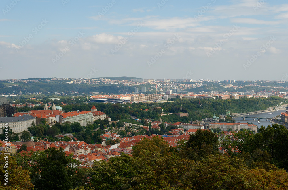 panoramic view from Petrin Lookout Tower, Prague