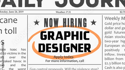 Graphic designer job