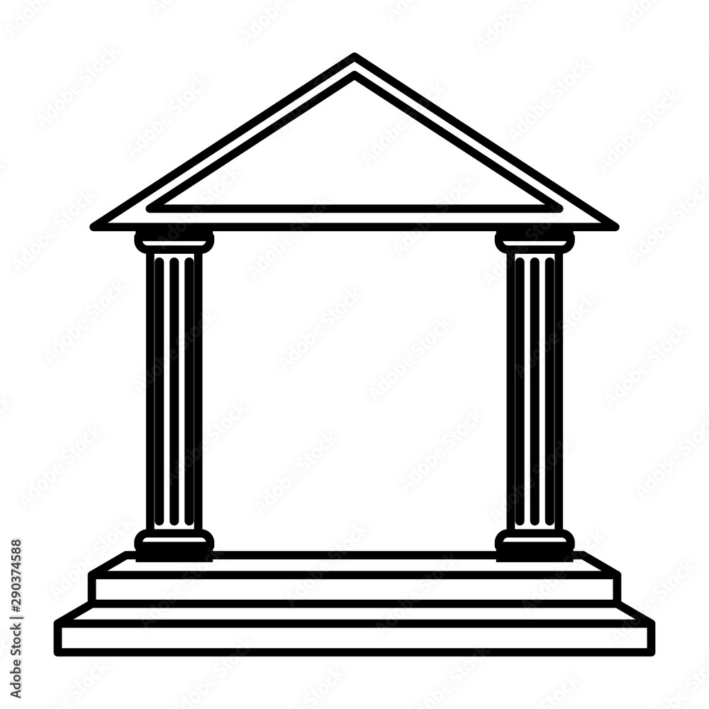 arch columns architecture isolated icon arch columns architecture isolated icon