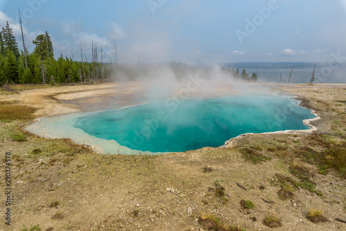 Black Pool hot spring in Yellowstone National Park, USA