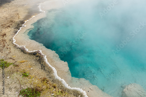Black Pool hot spring in Yellowstone National Park  USA