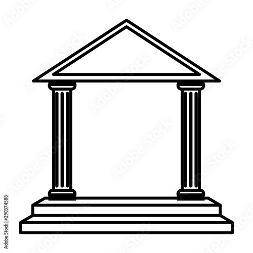 arch columns architecture isolated icon
