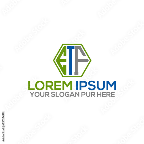 Letter ETF Logo Design minimalist logo & brand identity design  In Vector Format