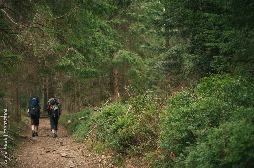 Hiking in the Low Tatra mountains in Slovakia, almost alone on the ridgeway, only majestic mountains Hiking in the Low Tatra mountains in Slovakia, almost alone on the ridgeway, only majestic mountains