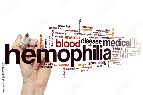 Hemophilia word cloud photo