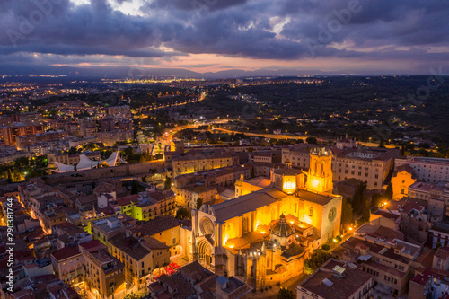 Tarragona city at dawn aerial view in south of Spain  © NEWTRAVELDREAMS