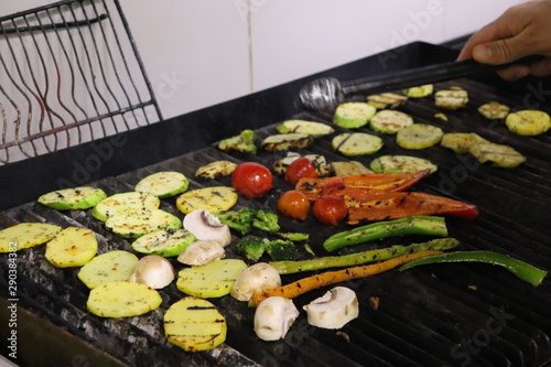 vegetables on the grill