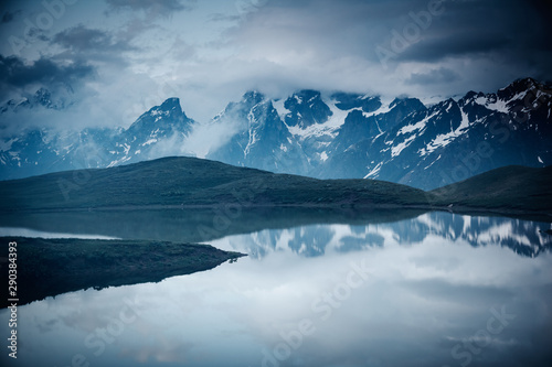 Lake Koruldi near Mt. Ushba. Location Upper Svaneti, Georgia country, Europe. Main Caucasian ridge. © Leonid Tit