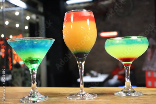 two glasses of cocktails