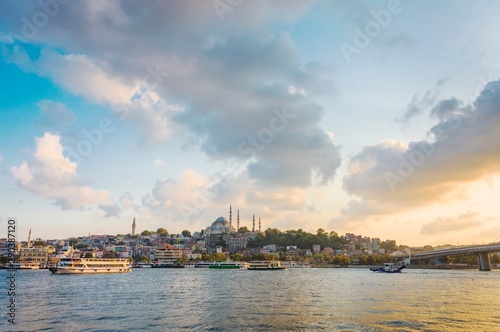 cityscape of Istanbul at sunset