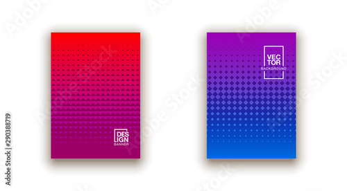 set of 2 Social media duotone gradient background. Social network stories soft colorful theme pack. Rainbow graphic display, wallpaper. vibrant mobile app design set Blending bright duo color template