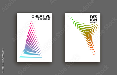 Set abstract liquid geometric shape. fluid gradient design banner, card, brochure. Isolated waves. Trendy minimal modern design isolated background. Abstract geometric lines patterns composition set