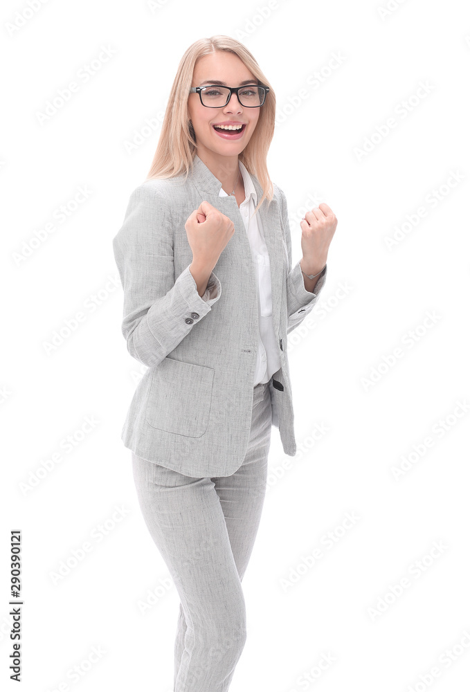 portrait of a happy charming young businesswoman . portrait of a happy charming young businesswoman .