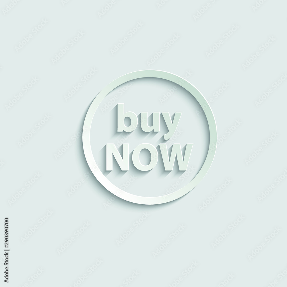 buy now icon. Online shop icon. paper icon with shadow buy now icon. Online shop icon. paper icon with shadow