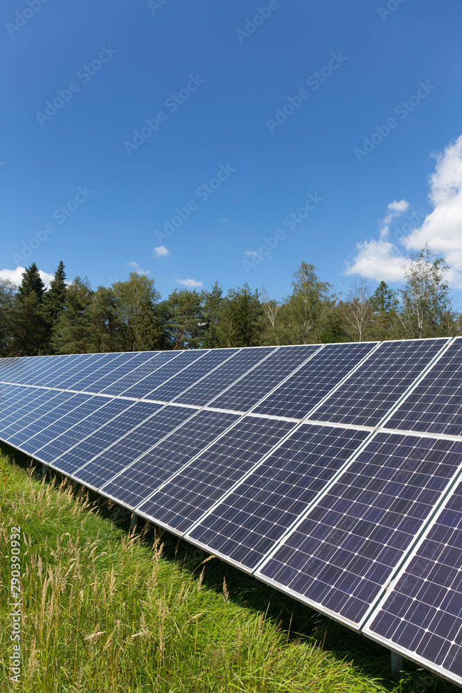 Solar Power Station in the summer Landscape Solar Power Station in the summer Landscape