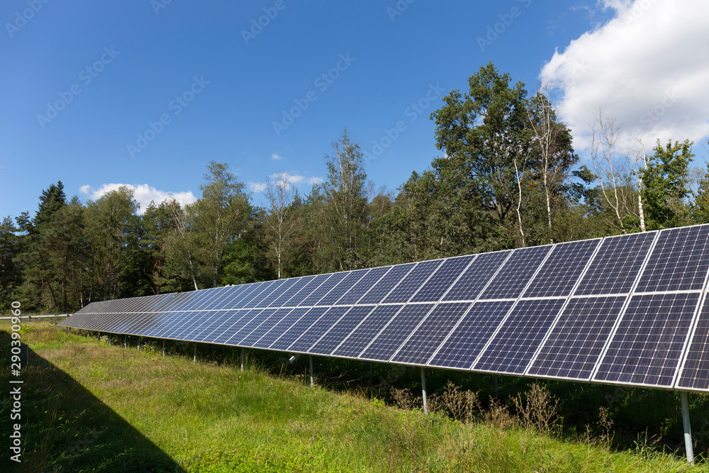 Solar Power Station in the summer Landscape Solar Power Station in the summer Landscape