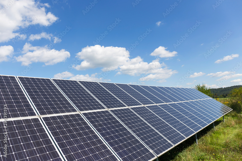 Solar Power Station in the summer Landscape Solar Power Station in the summer Landscape