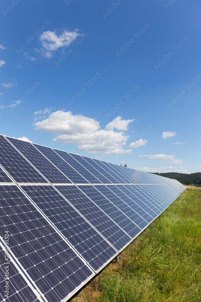 Solar Power Station in the summer Landscape Solar Power Station in the summer Landscape