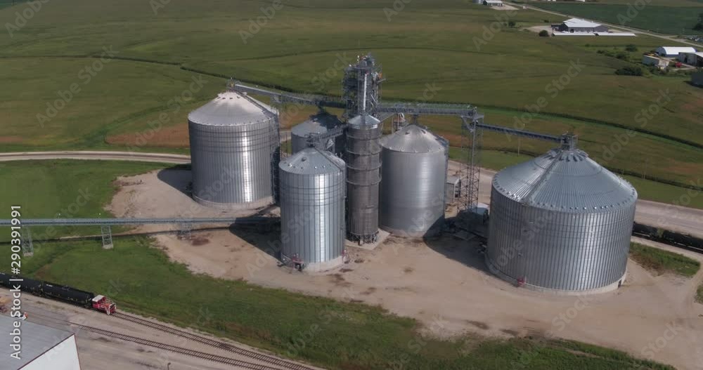 Tilt down aerial, corn milling processing plant Tilt down aerial, corn milling processing plant