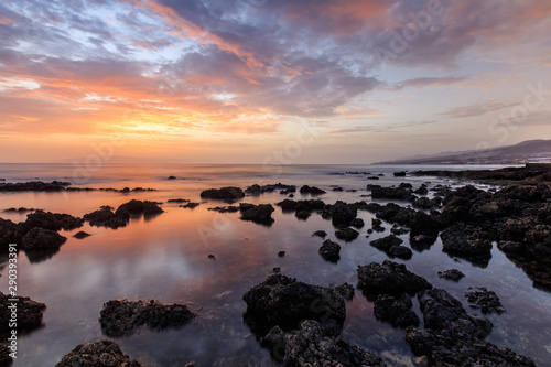 sunset over ocean. Tenerife