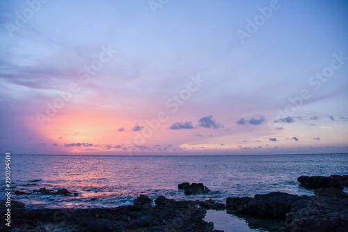 sunset over the sea