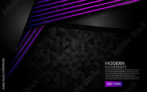 Modern dark background with shinny purple lines.