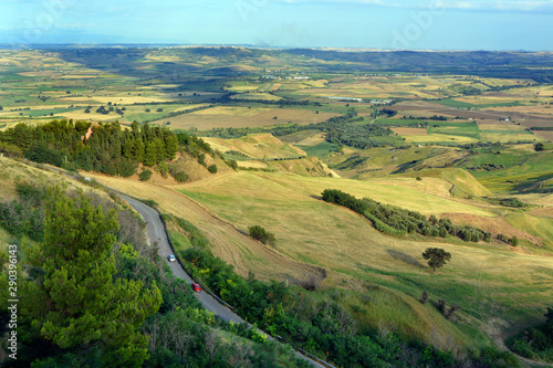 Sunny landscapes in the Molise countryside in  southern Italy.