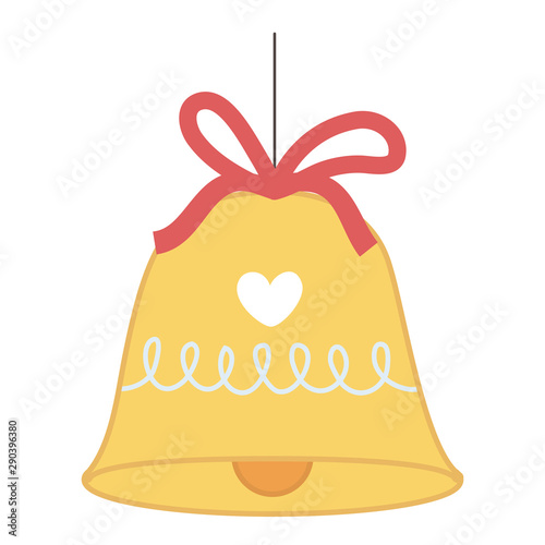 Merry christmas bell vector design