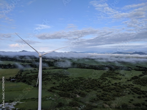 wind turbines in mountains