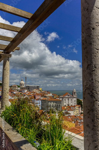 Igreja de Santa Luzia viewpoint in Lisbon, Portugal.