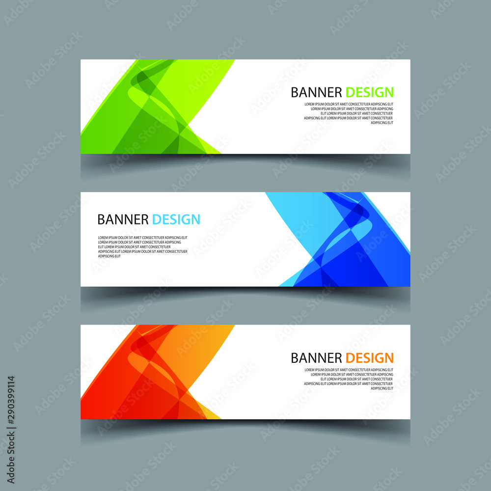 Naklejka premium Vector Abstract design banner web template