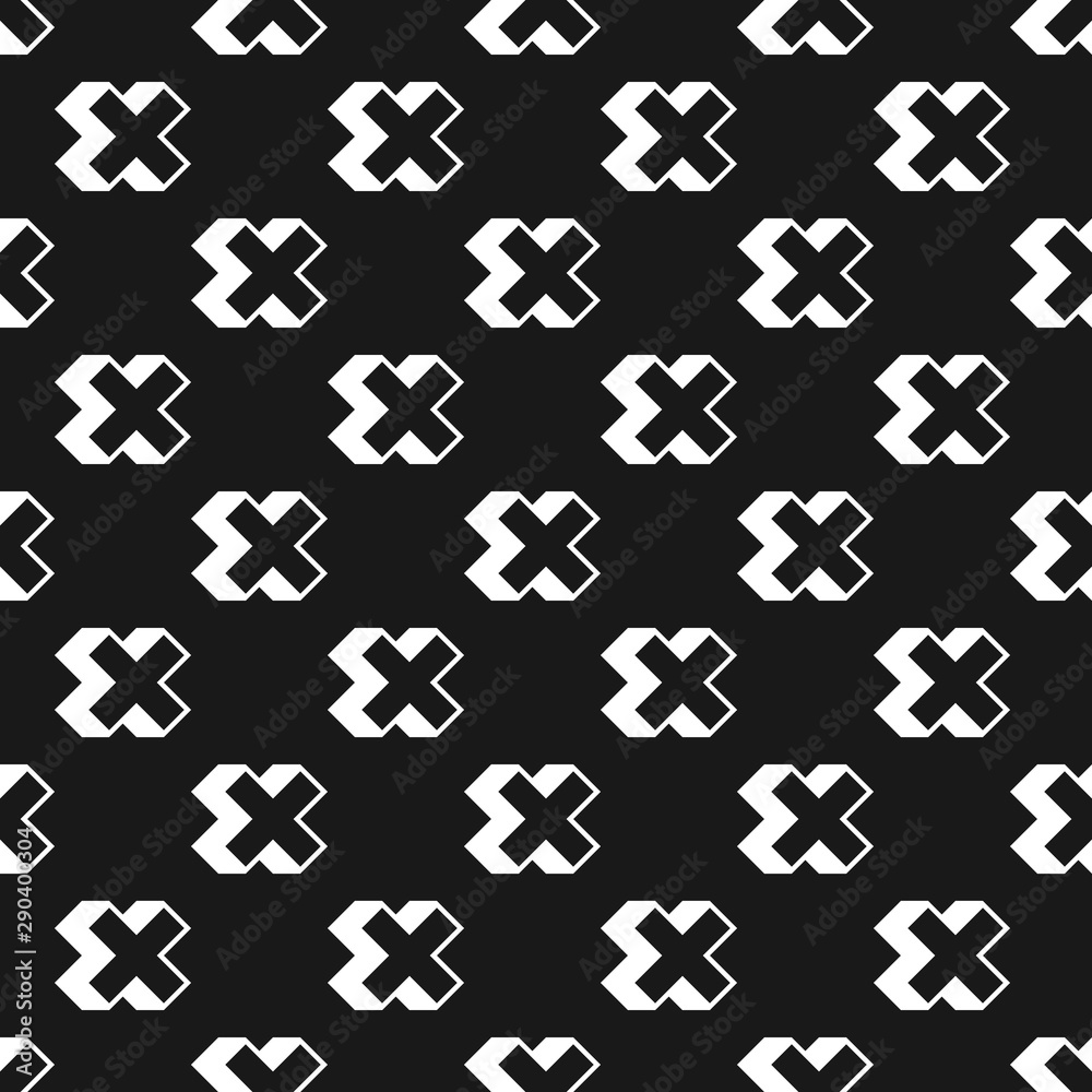 Seamless abstract pattern with cross element. Seamless abstract pattern with cross element.