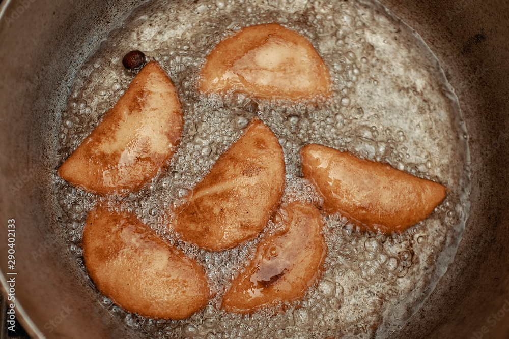 Venezuelan empanadas made of corn meal and stuffed with shredded beef