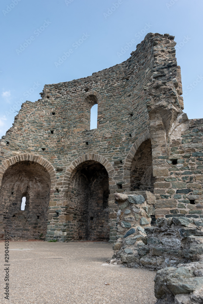 Abbey of San Michele della Chiusa, also called Sagra di San Michele is an architectural complex perched on the summit of Mount Pirchiriano, at the entrance to the Val di Susa